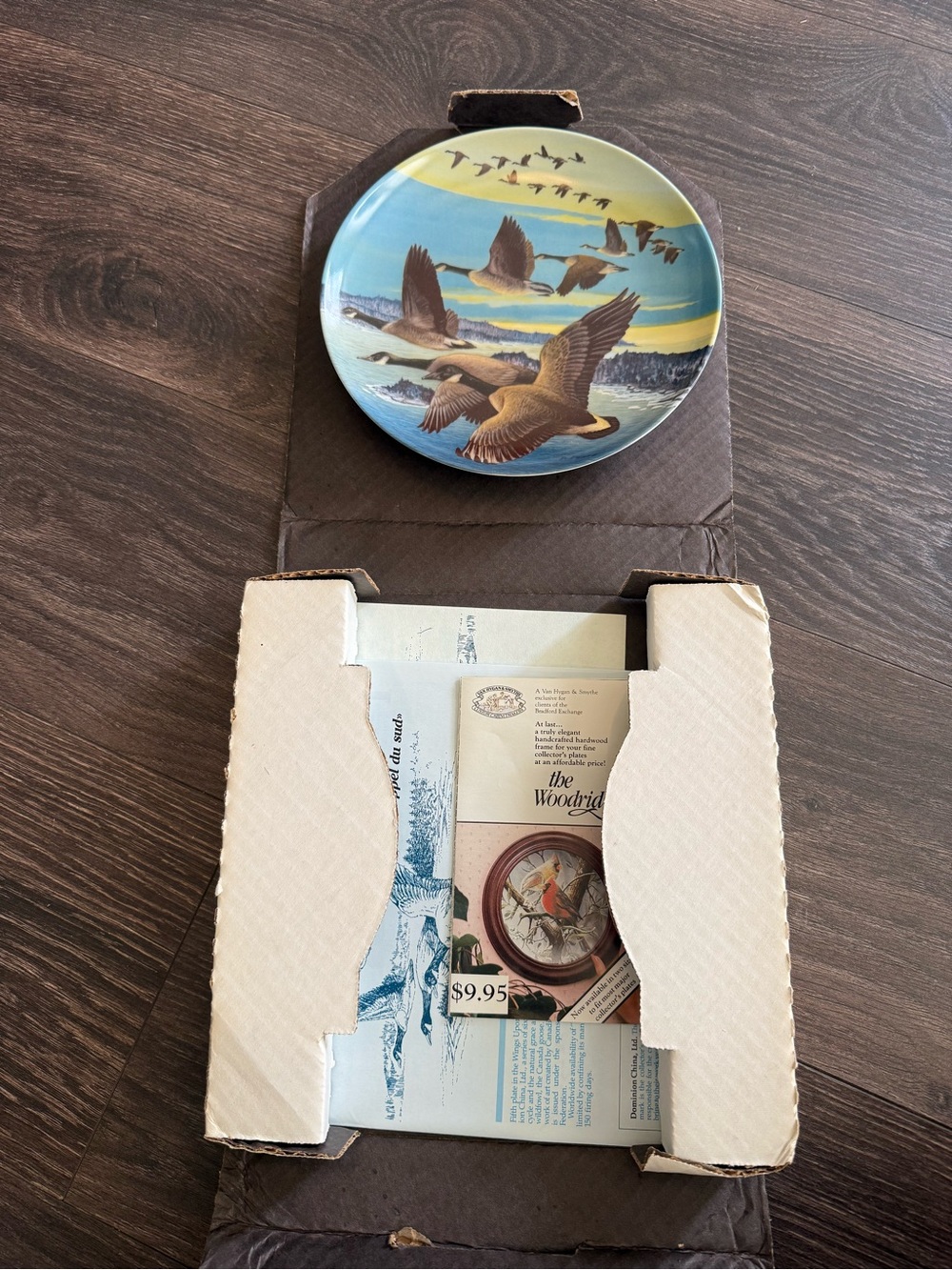 Southward Bound Geese Plate By Donald Pentz Wings Upon The Wind Collection